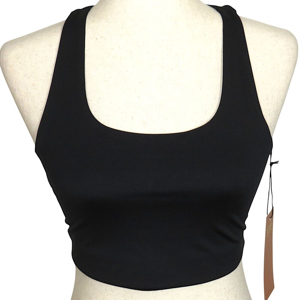 Girlfriend Collective Black Paloma Compressive Racerback Sports Bra Size XS